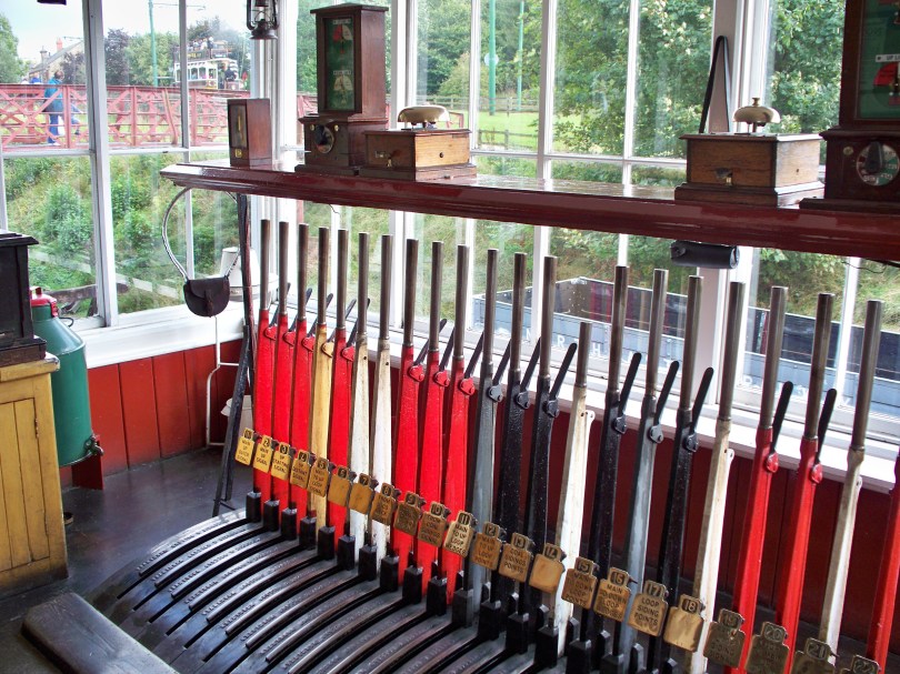 Picture inside signalling house at Beamish Museum